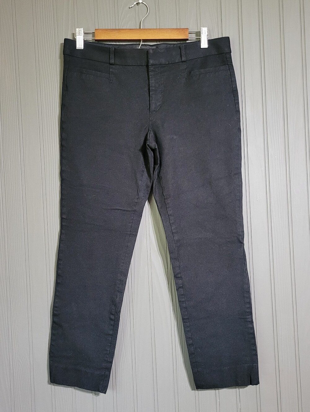 Banana Republic Sloan Trouser Dress Pants Stretch Straight Ankle Black Women's 8